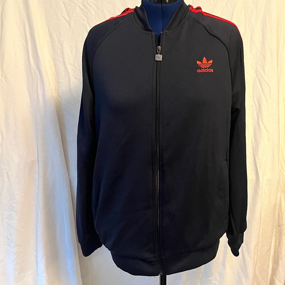 Adidas Navy Track Jacket with Red Details